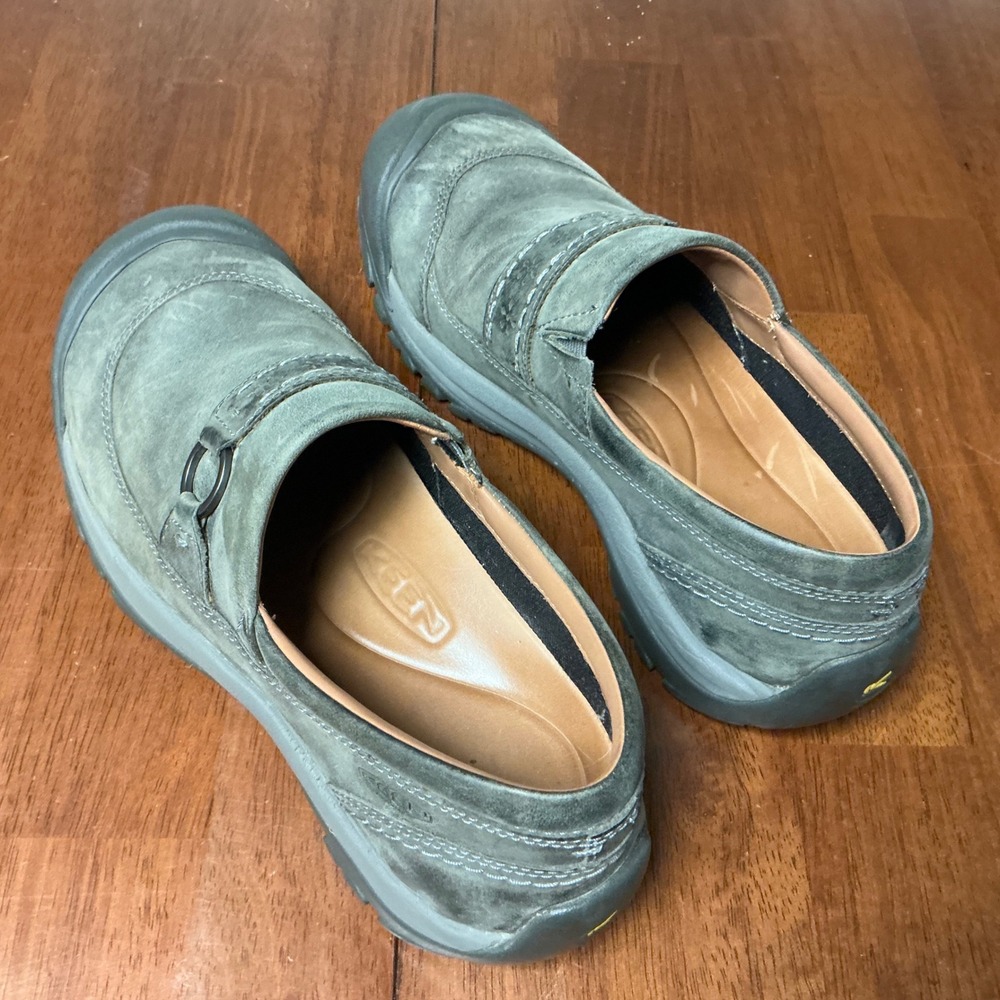 KEEN Presidio II Mule Womens 10 Gray Nubuck Leather Slip On Clog Shoes 1020486 - Picture 3 of 9